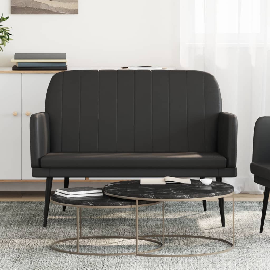bænk 107x80x81 cm kunstlæder sort