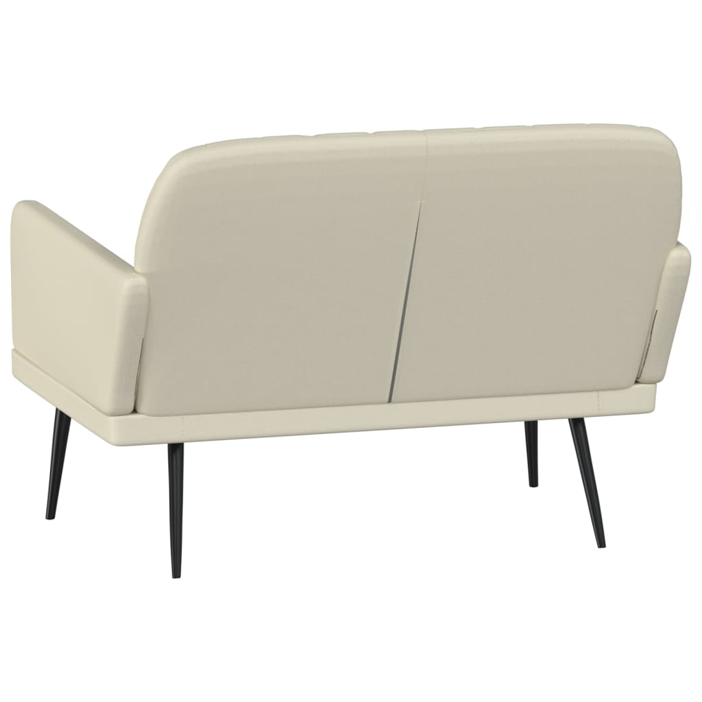 bænk 107x80x81 cm kunstlæder cremefarvet