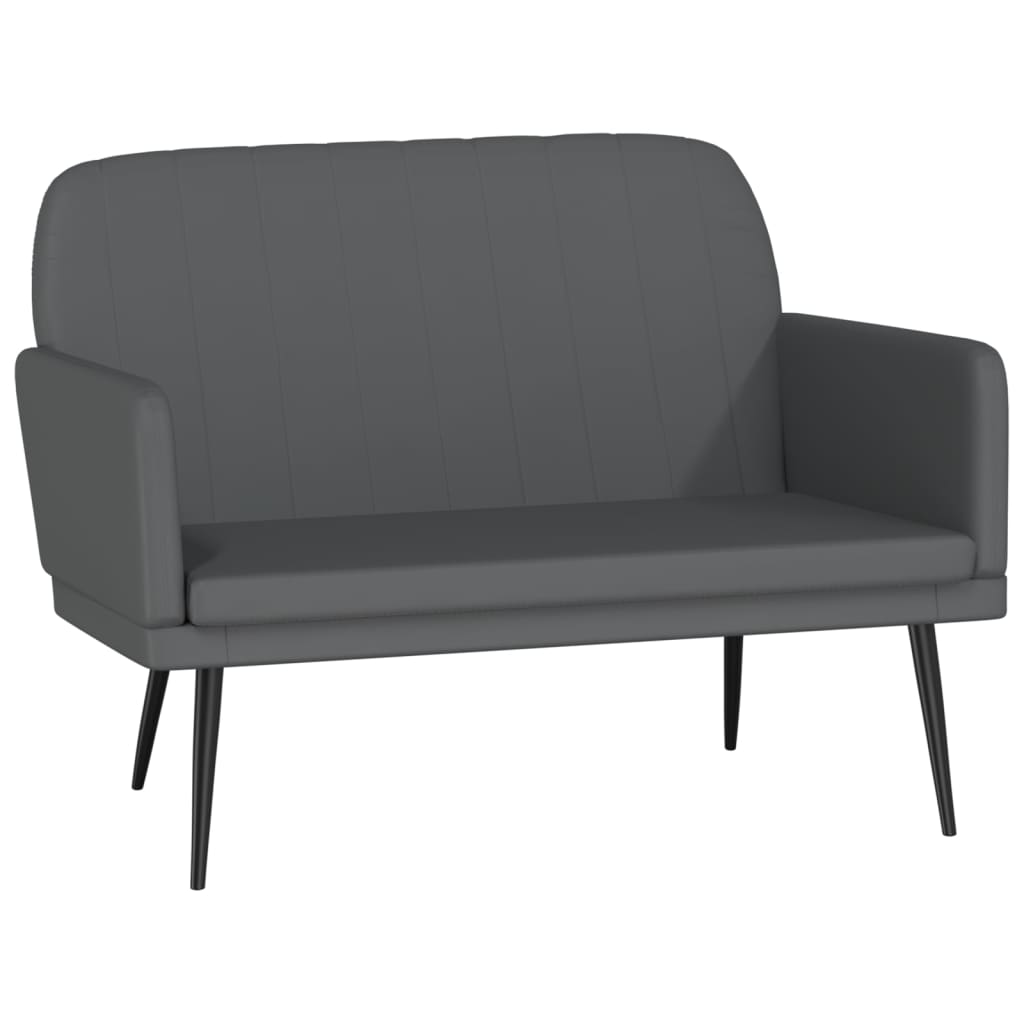 bænk 107x80x81 cm kunstlæder grå