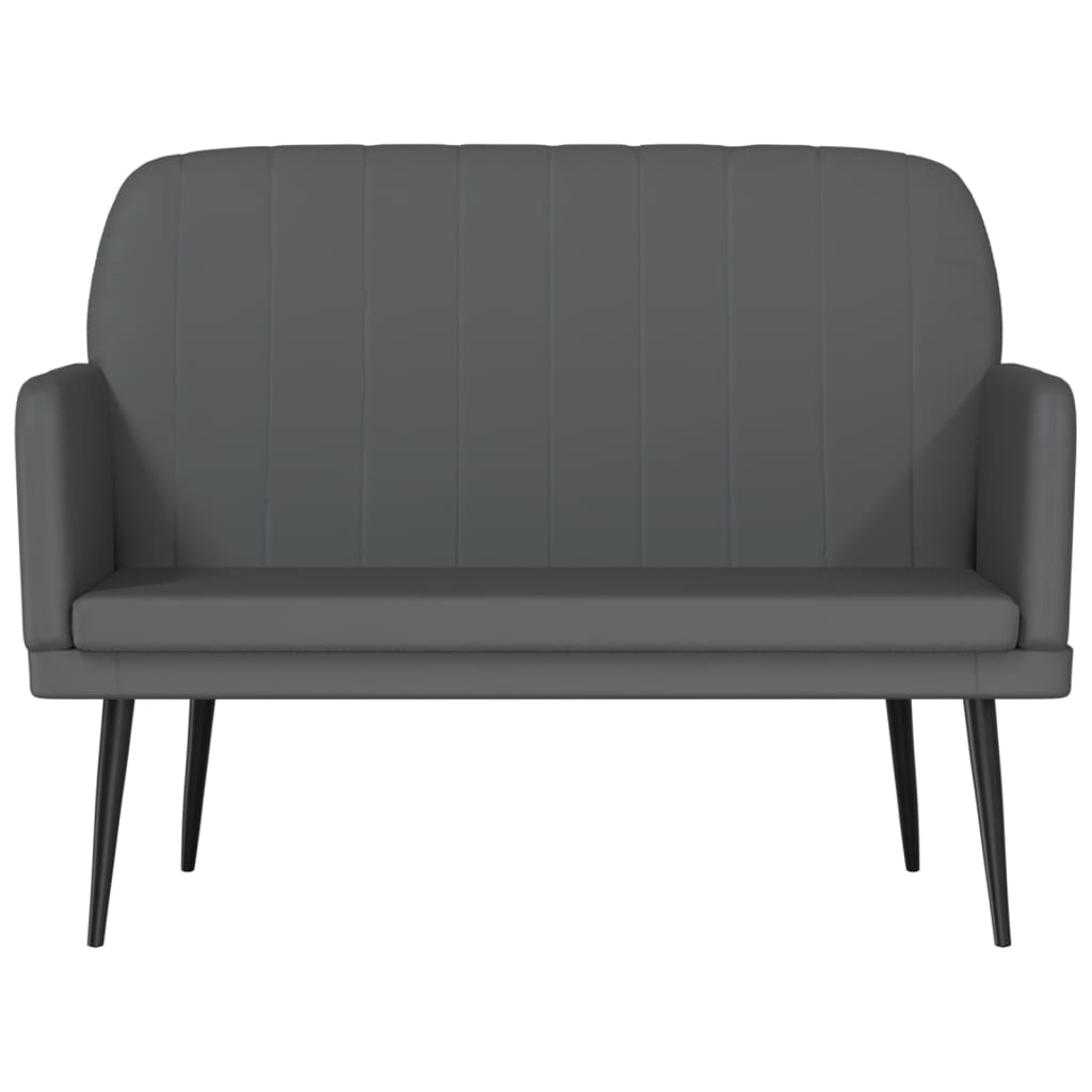 bænk 107x80x81 cm kunstlæder grå