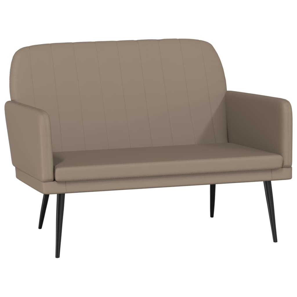 bænk 107x80x81 cm kunstlæder cappuccinofarvet