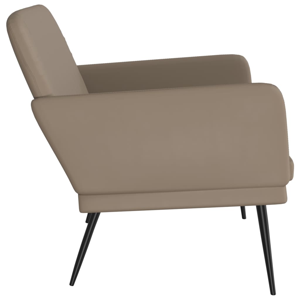 bænk 107x80x81 cm kunstlæder cappuccinofarvet