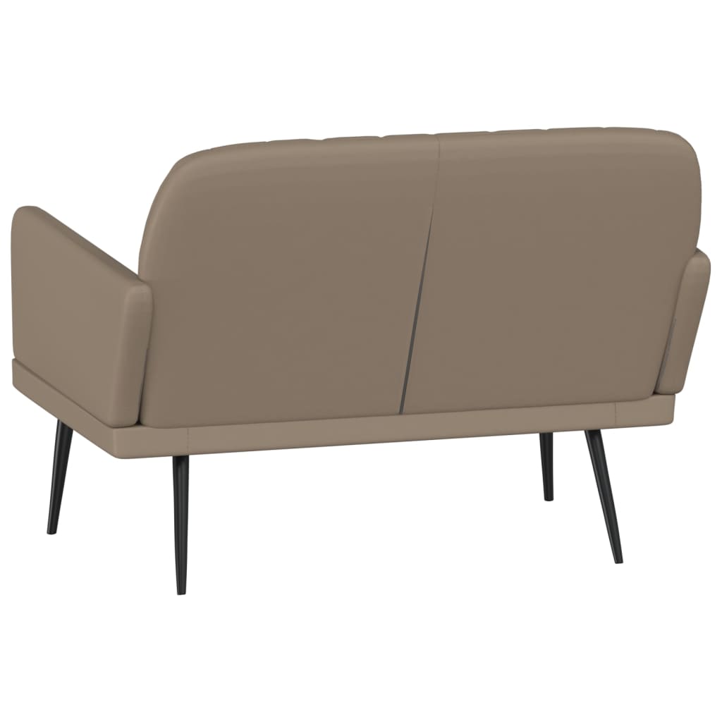 bænk 107x80x81 cm kunstlæder cappuccinofarvet