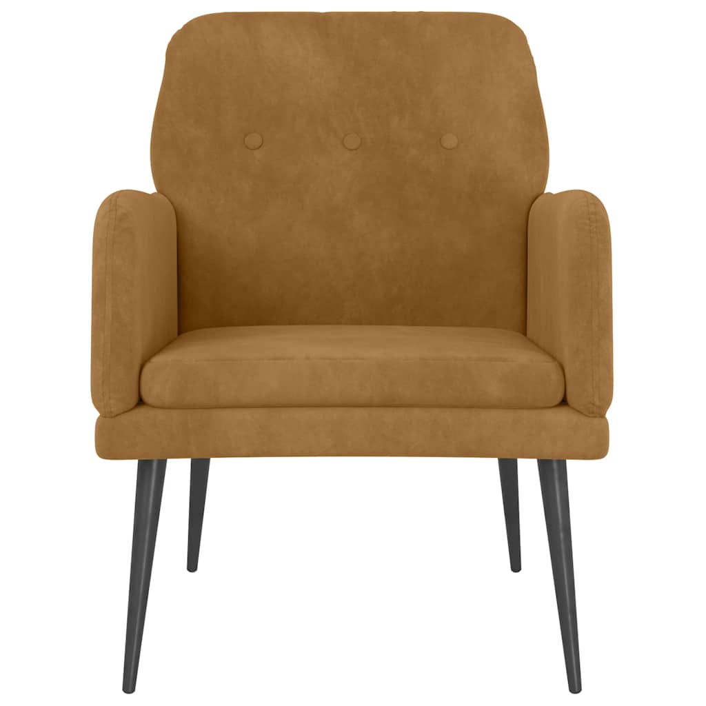 lænestol 62x79x79 cm velour brun