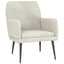 lænestol 62x79x79 cm velour cremefarvet