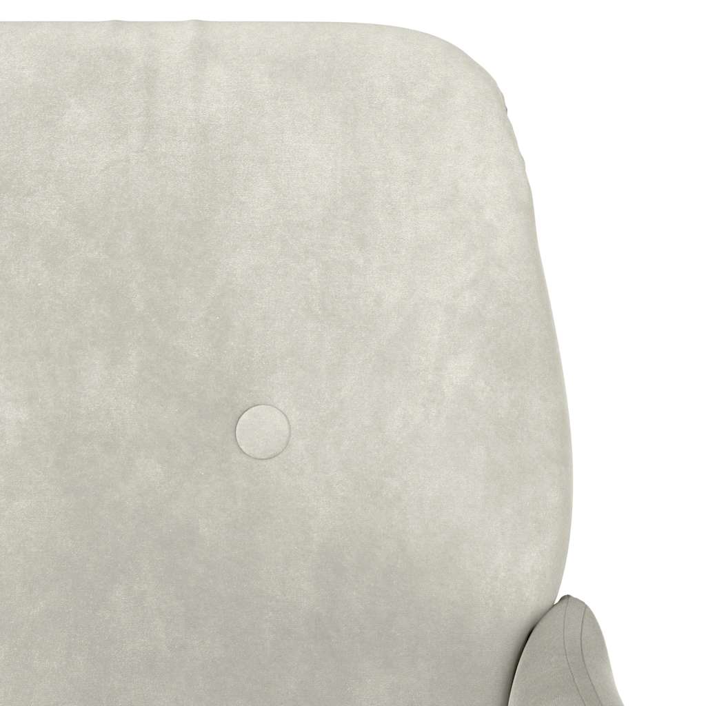 lænestol 62x79x79 cm velour cremefarvet