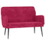 bænk 108x79x79 cm velour vinrød