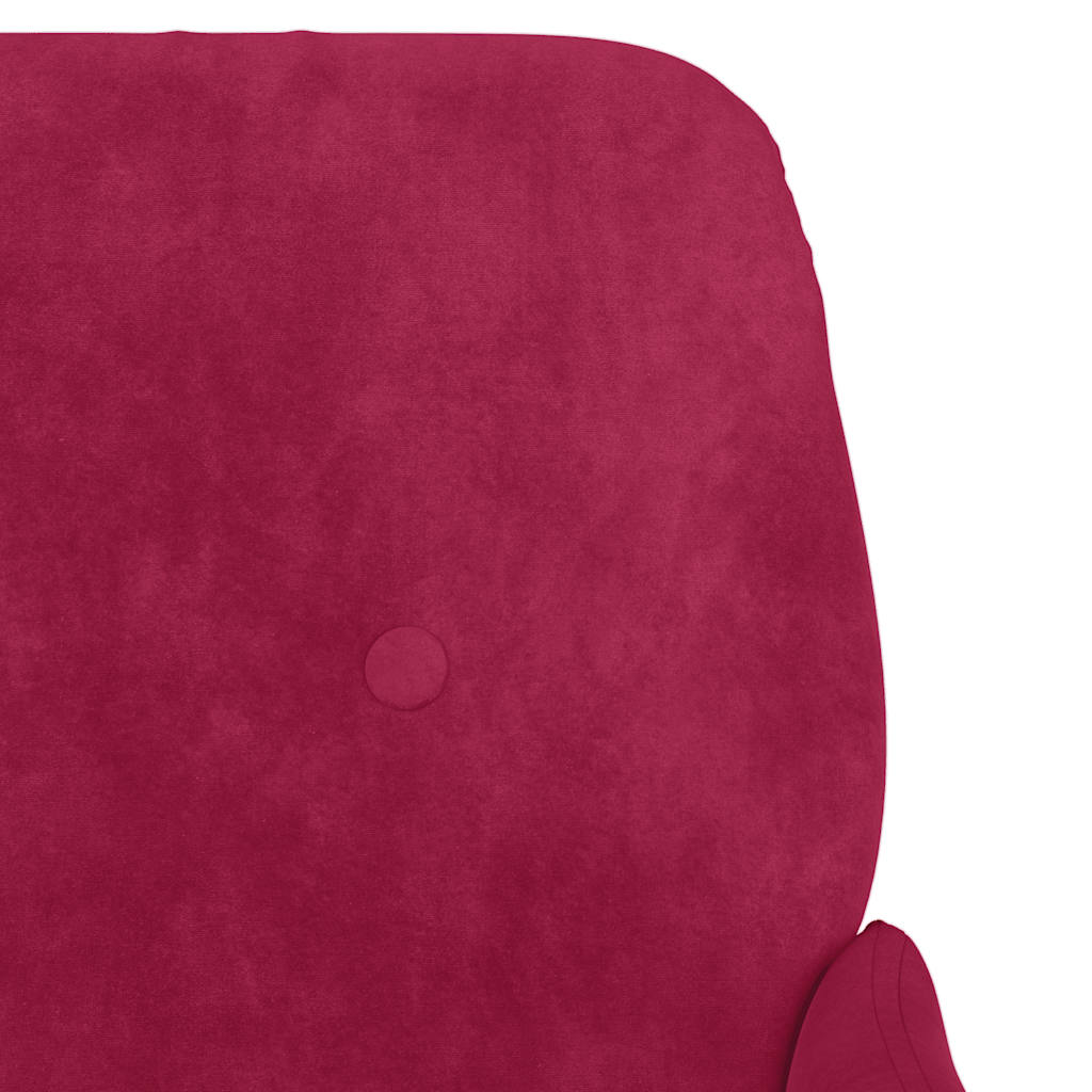 bænk 108x79x79 cm velour vinrød
