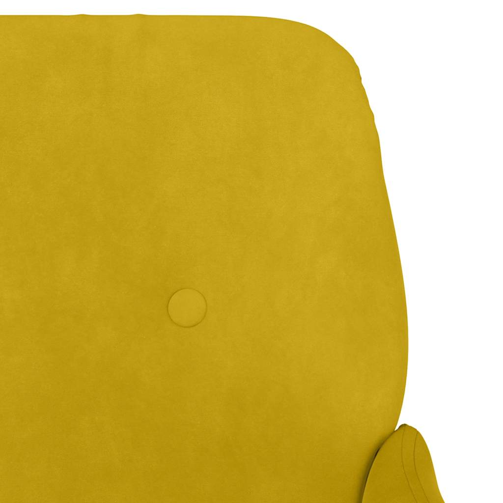 bænk 108x79x79 cm velour gul