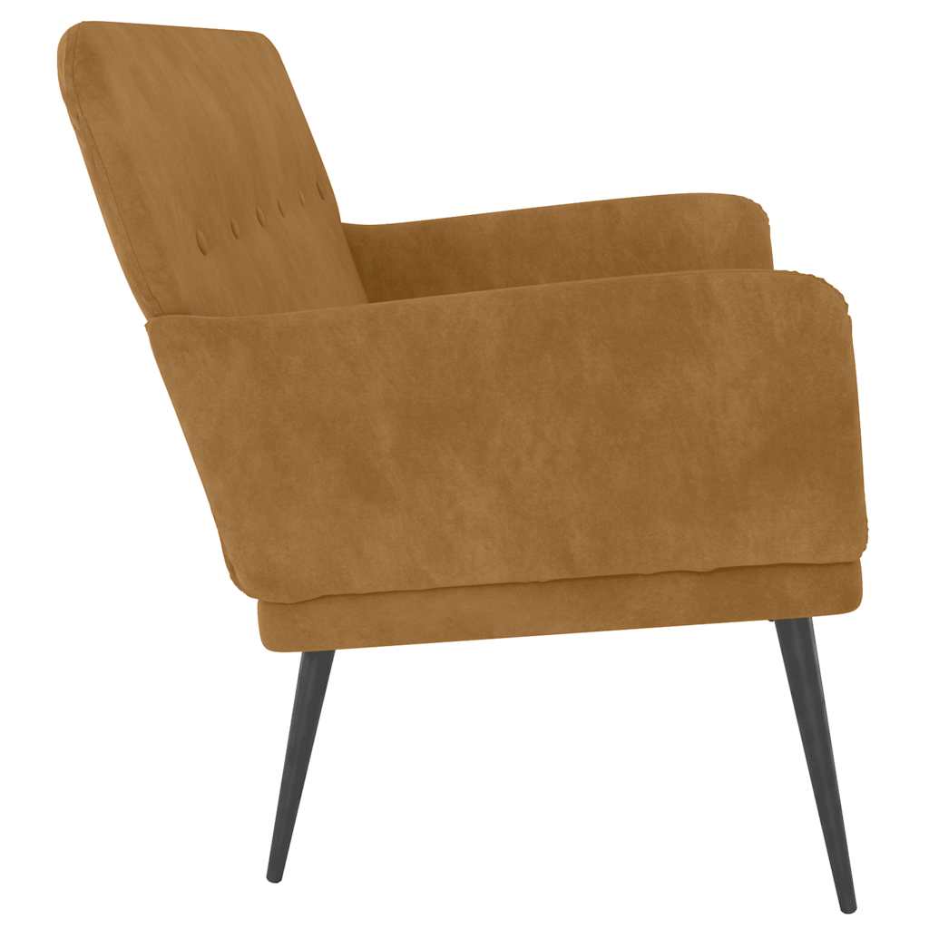 bænk 108x79x79 cm velour brun