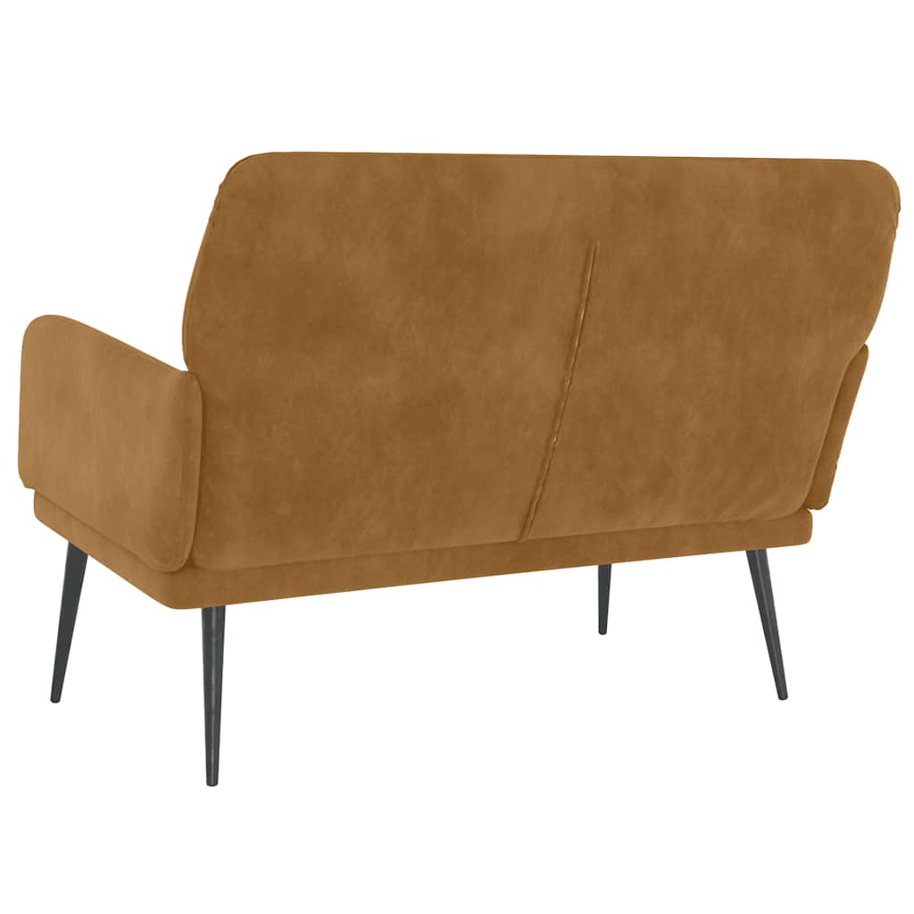 bænk 108x79x79 cm velour brun