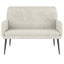 bænk 108x79x79 cm velour cremefarvet