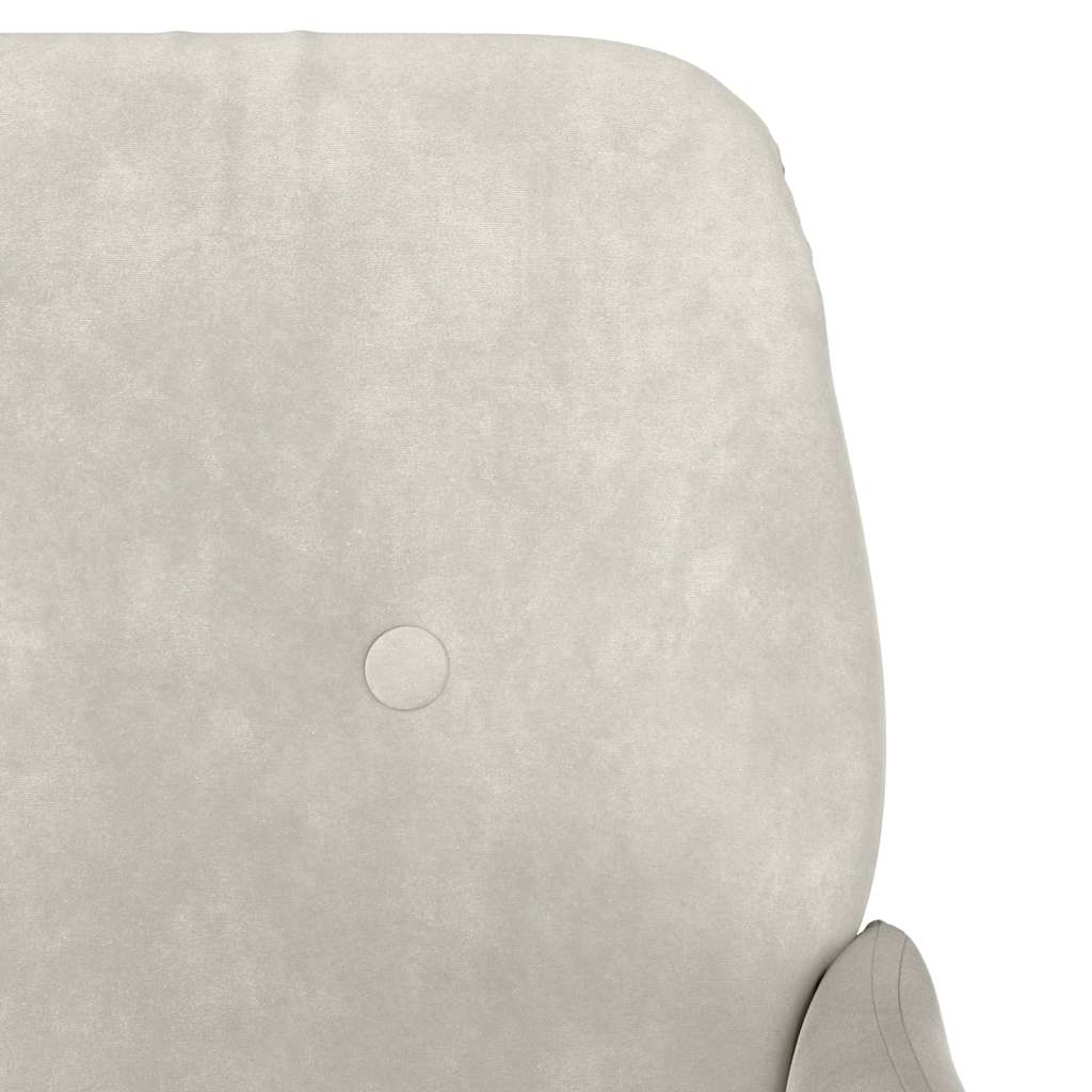 bænk 108x79x79 cm velour cremefarvet