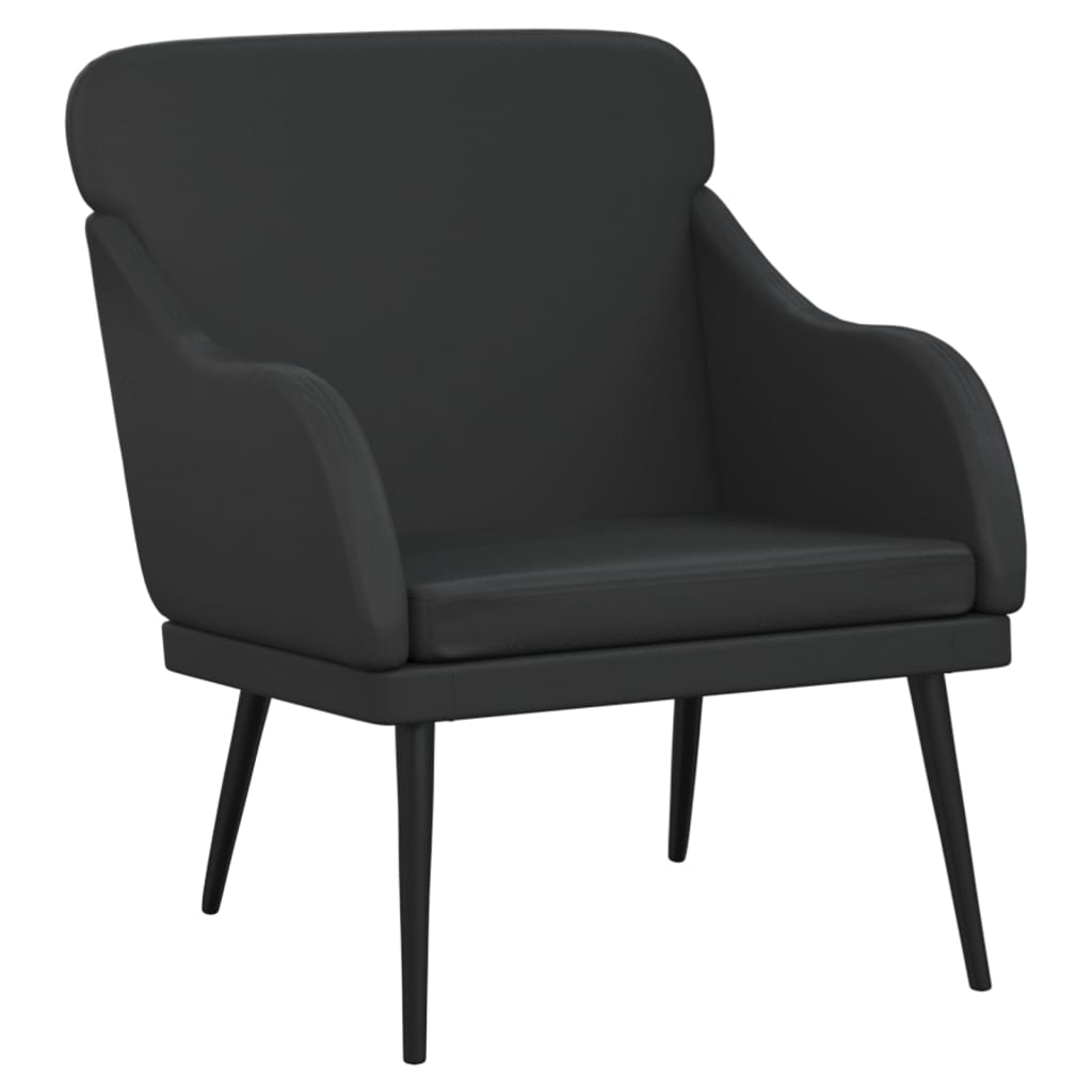 lænestol 63x76x80 cm kunstlæder sort