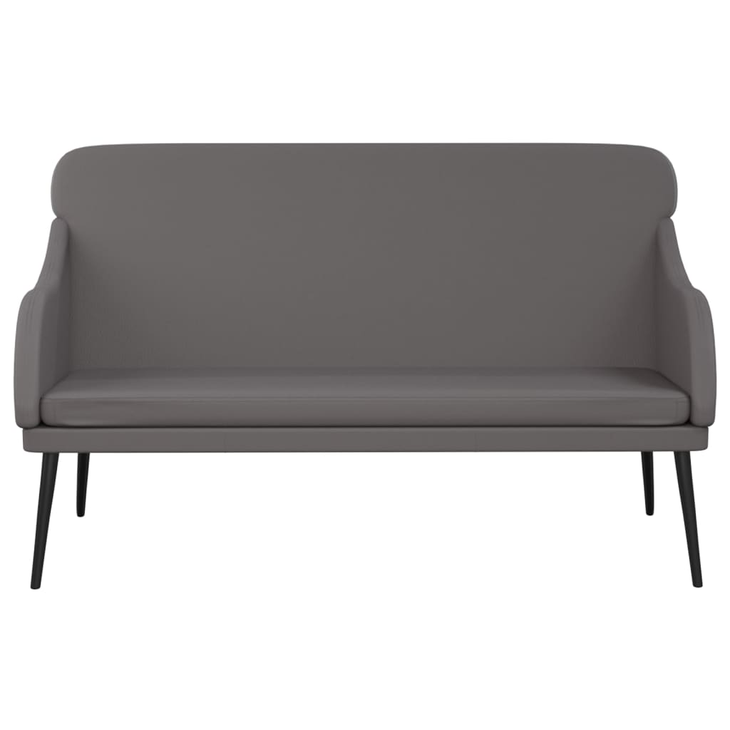bænk 110x76x80 cm kunstlæder grå