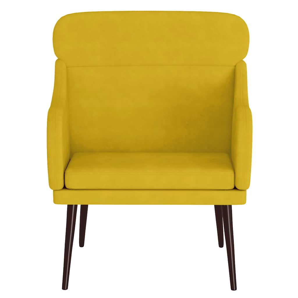 lænestol 63x76x80 cm velour gul