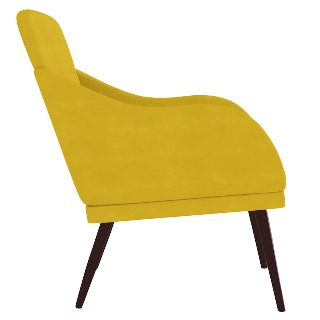 lænestol 63x76x80 cm velour gul
