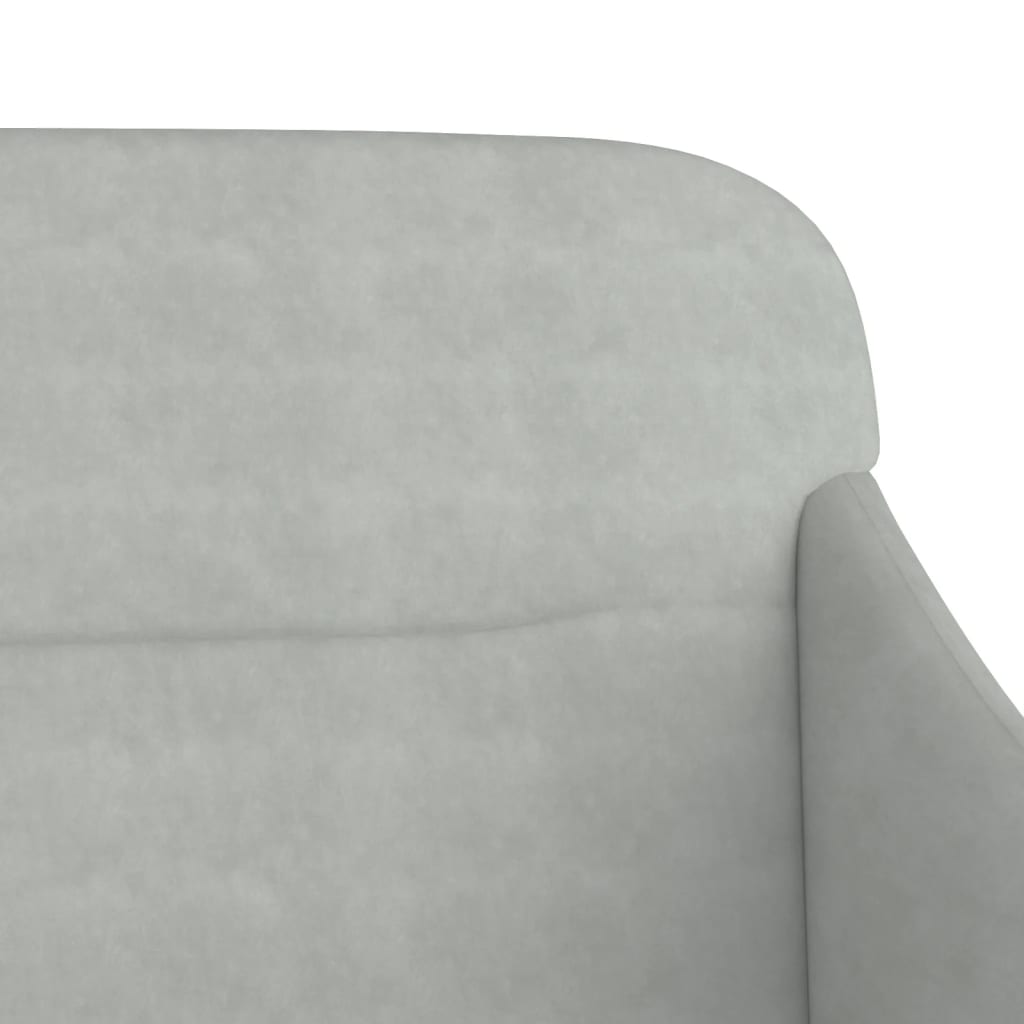 bænk 110x76x80 cm velour lysegrå