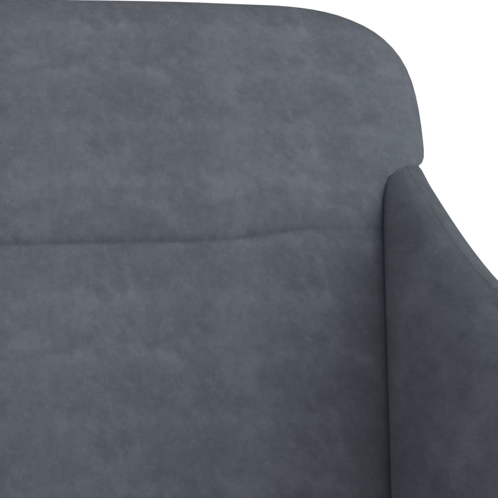 bænk 110x76x80 cm velour mørkegrå