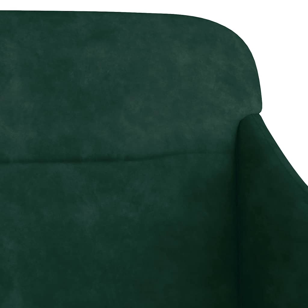 bænk 110x76x80 cm velour Mørkegrøn
