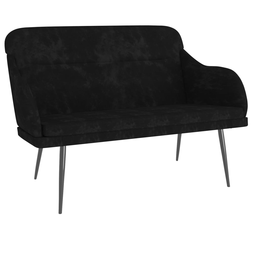 bænk 110x76x80 cm velour sort