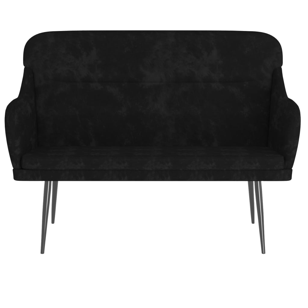 bænk 110x76x80 cm velour sort