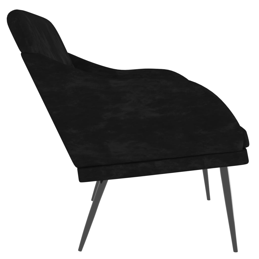 bænk 110x76x80 cm velour sort