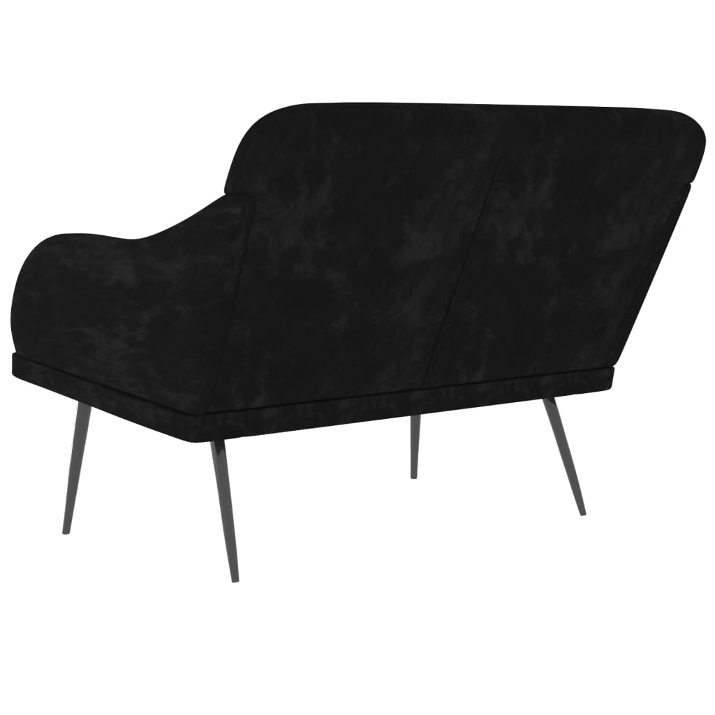 bænk 110x76x80 cm velour sort