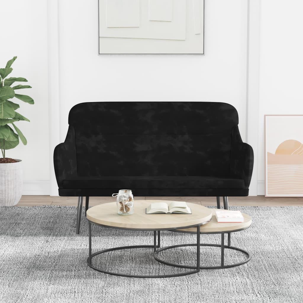 bænk 110x76x80 cm velour sort
