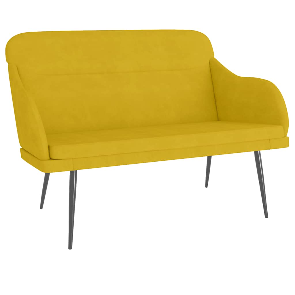 bænk 110x76x80 cm velour gul