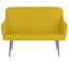 bænk 110x76x80 cm velour gul