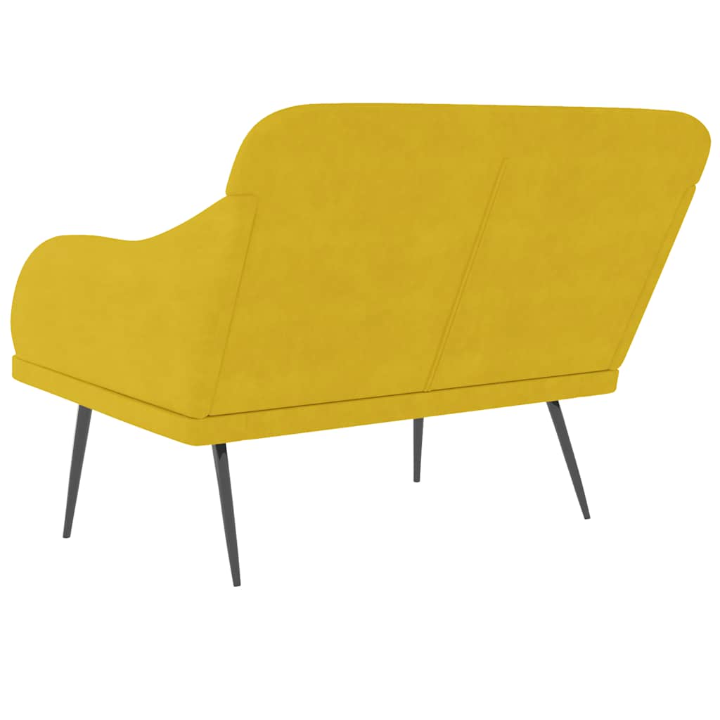 bænk 110x76x80 cm velour gul
