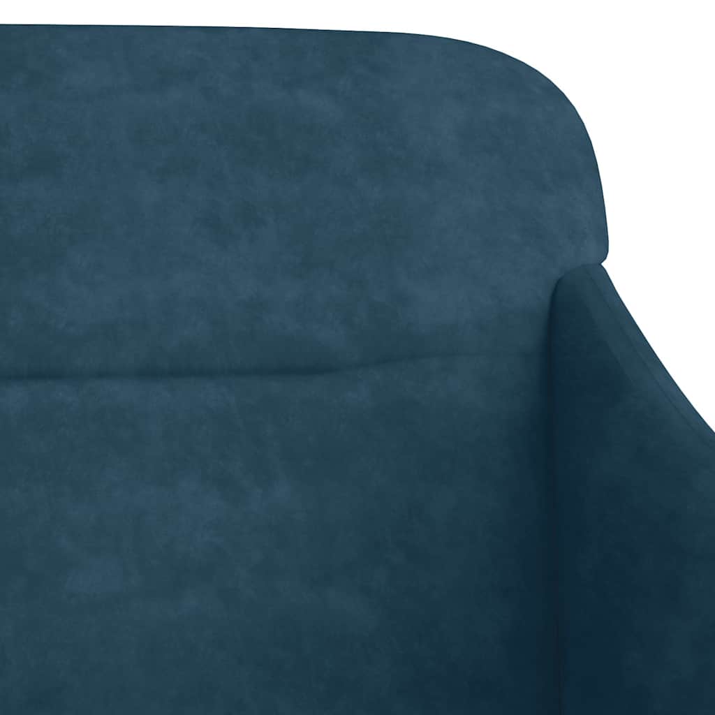 bænk 110x76x80 cm velour blå