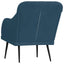 lænestol 63x76x80 cm velour blå