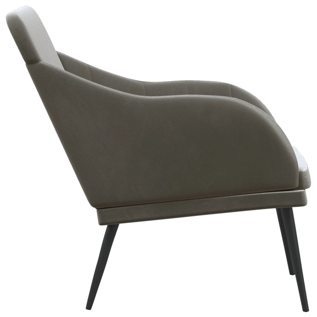 bænk 110x76x80 cm velour mørkegrå