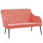 bænk 110x76x80 cm velour Lyserød