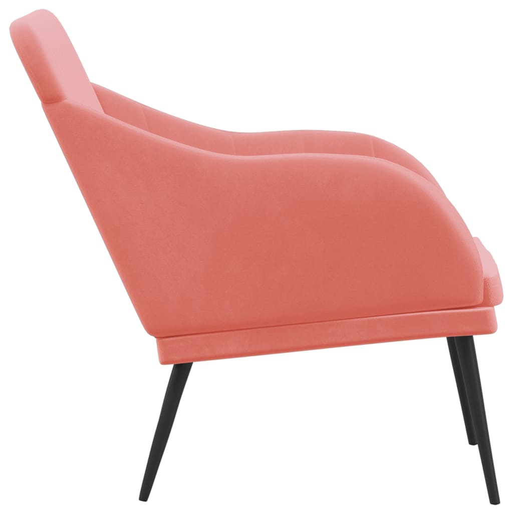 bænk 110x76x80 cm velour Lyserød