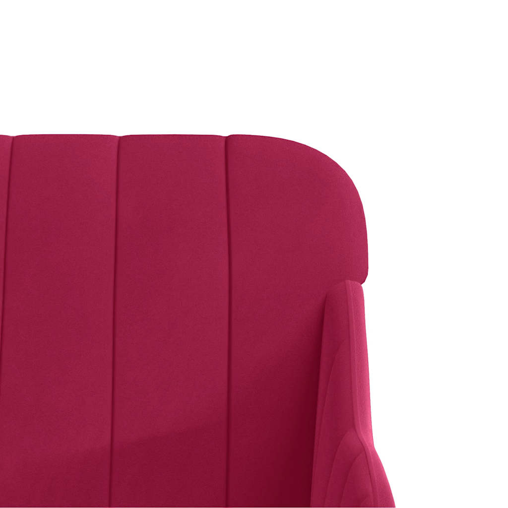 bænk 110x76x80 cm velour vinrød