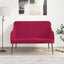 bænk 110x76x80 cm velour vinrød