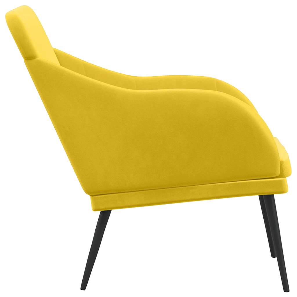 bænk 110x76x80 cm velour gul