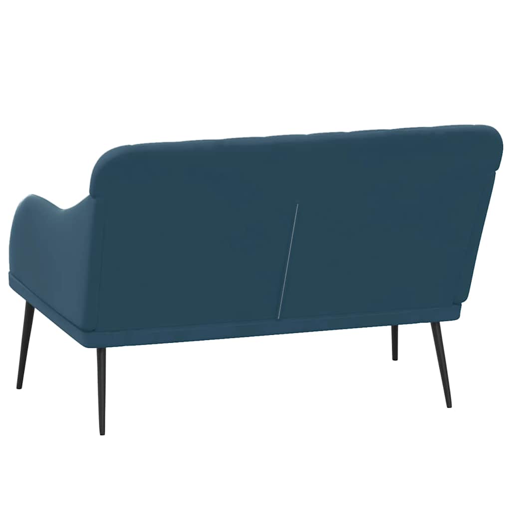 bænk 110x76x80 cm velour blå