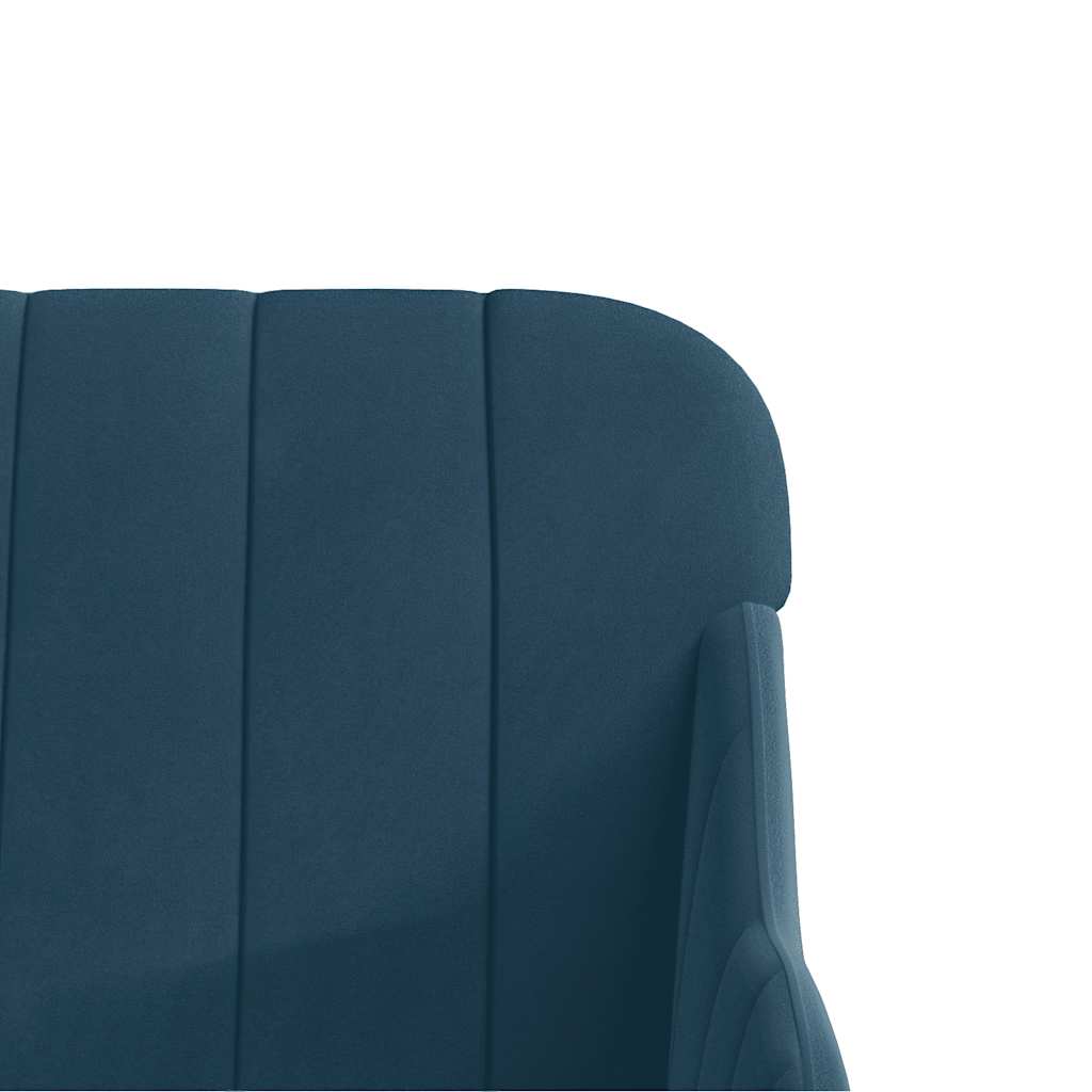 bænk 110x76x80 cm velour blå
