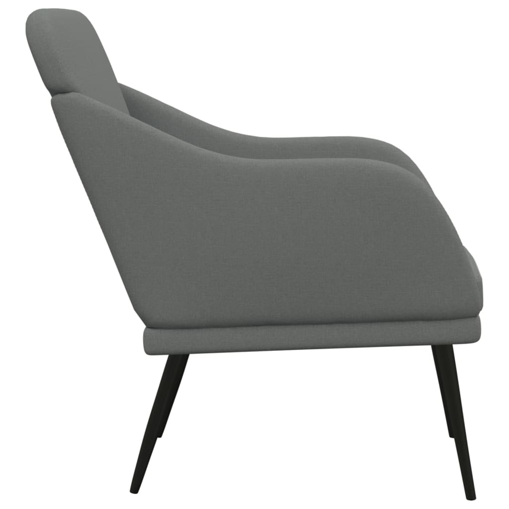 lænestol 63x76x80 cm stof mørkegrå