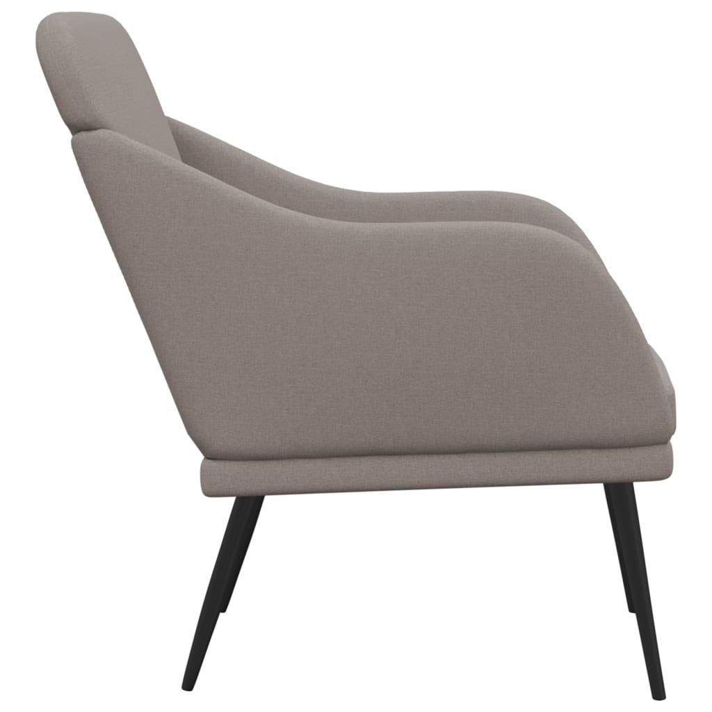 lænestol 63x76x80 cm stof gråbrun