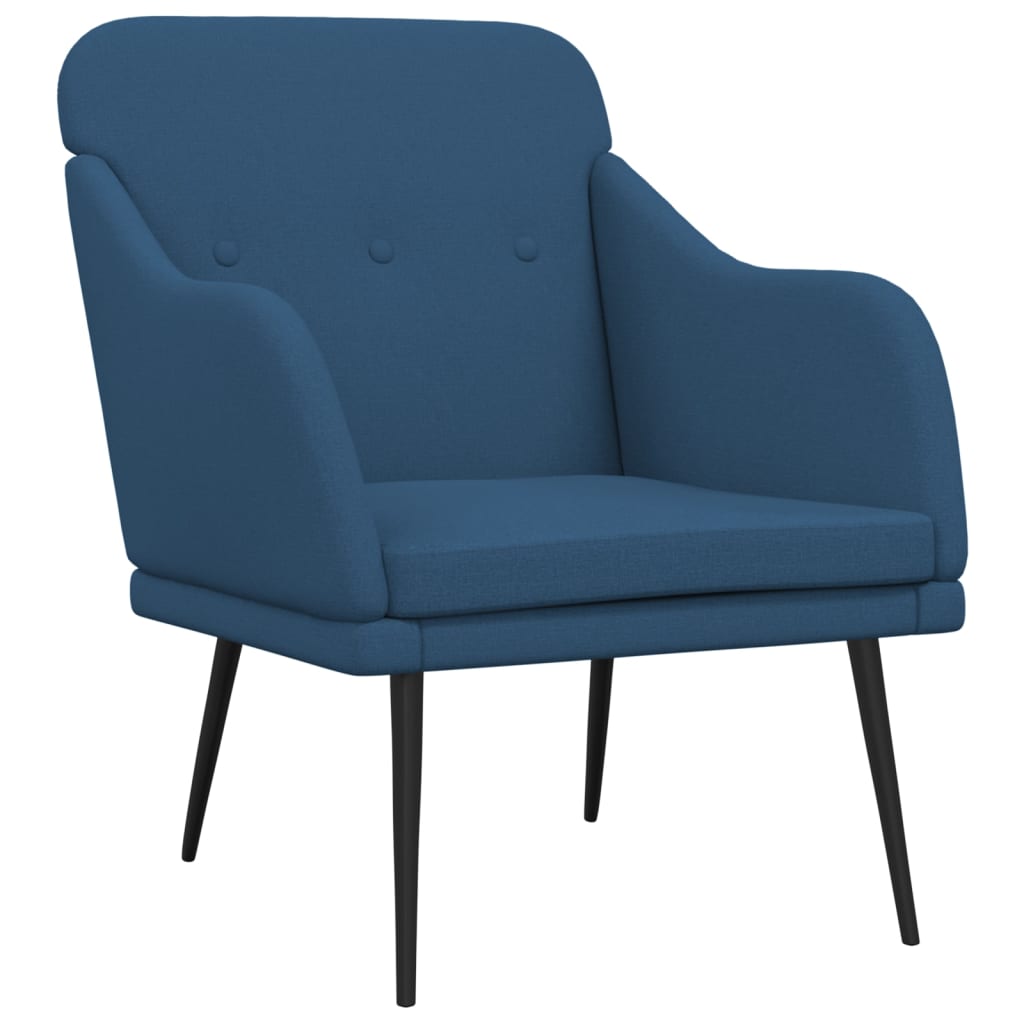 lænestol 63x76x80 cm stof blå