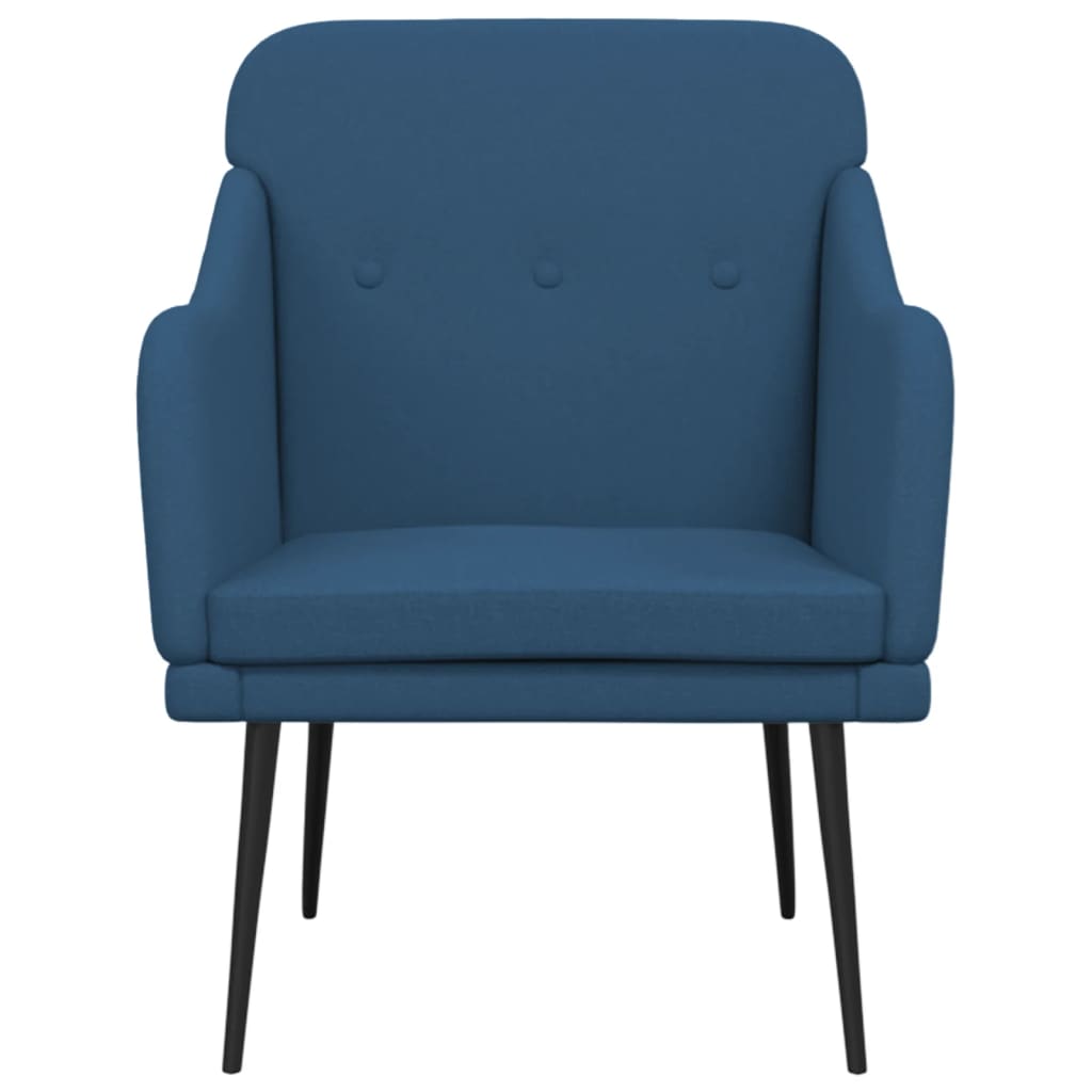 lænestol 63x76x80 cm stof blå