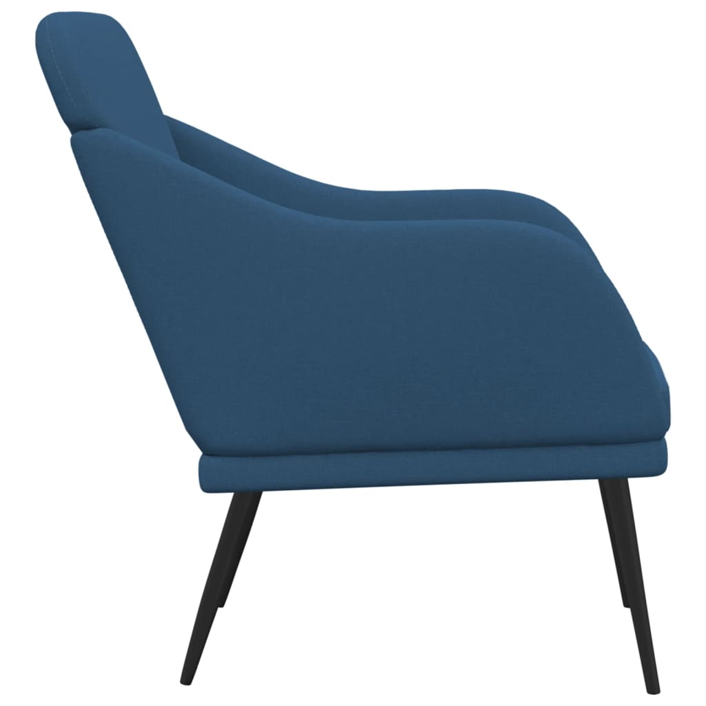 lænestol 63x76x80 cm stof blå