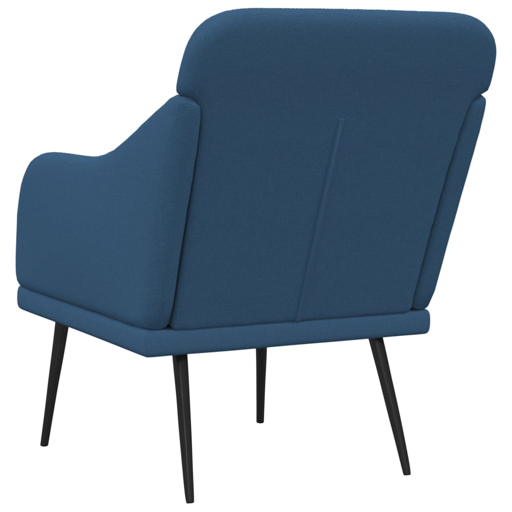 lænestol 63x76x80 cm stof blå
