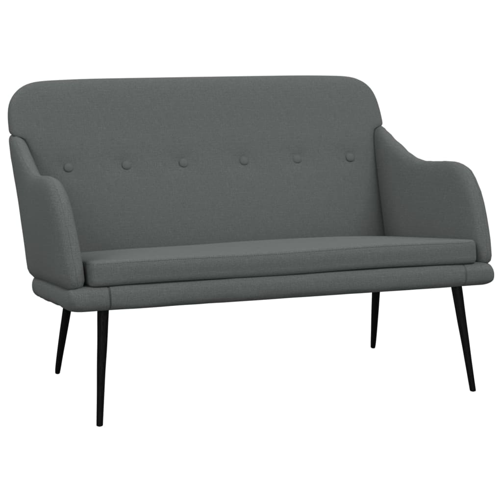bænk 110x76x80 cm stof mørkegrå