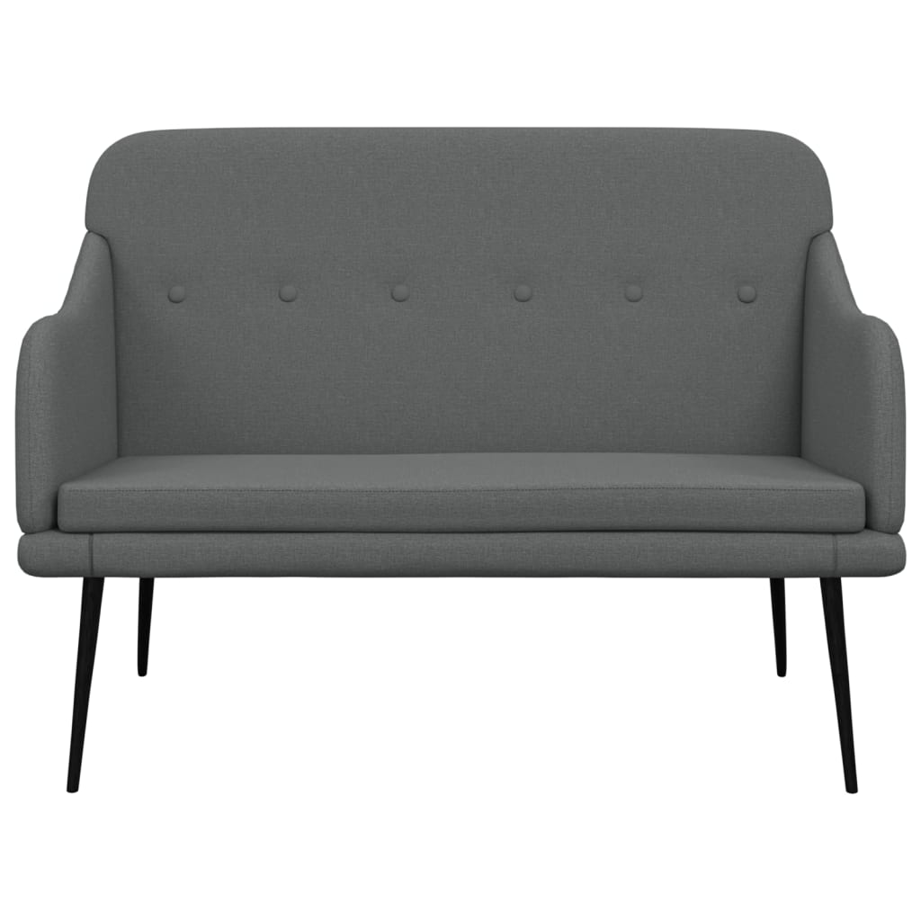 bænk 110x76x80 cm stof mørkegrå